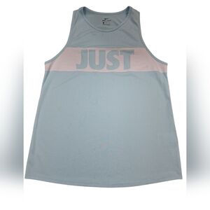 "Nike" Light Blue and White Tank Top. Sz.S, 100% Polyester, Measurements are....